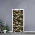 Army Green Camouflage Print Door Sticker