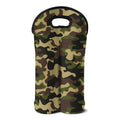 Army Green Camouflage Print Double Neoprene Wine Tote