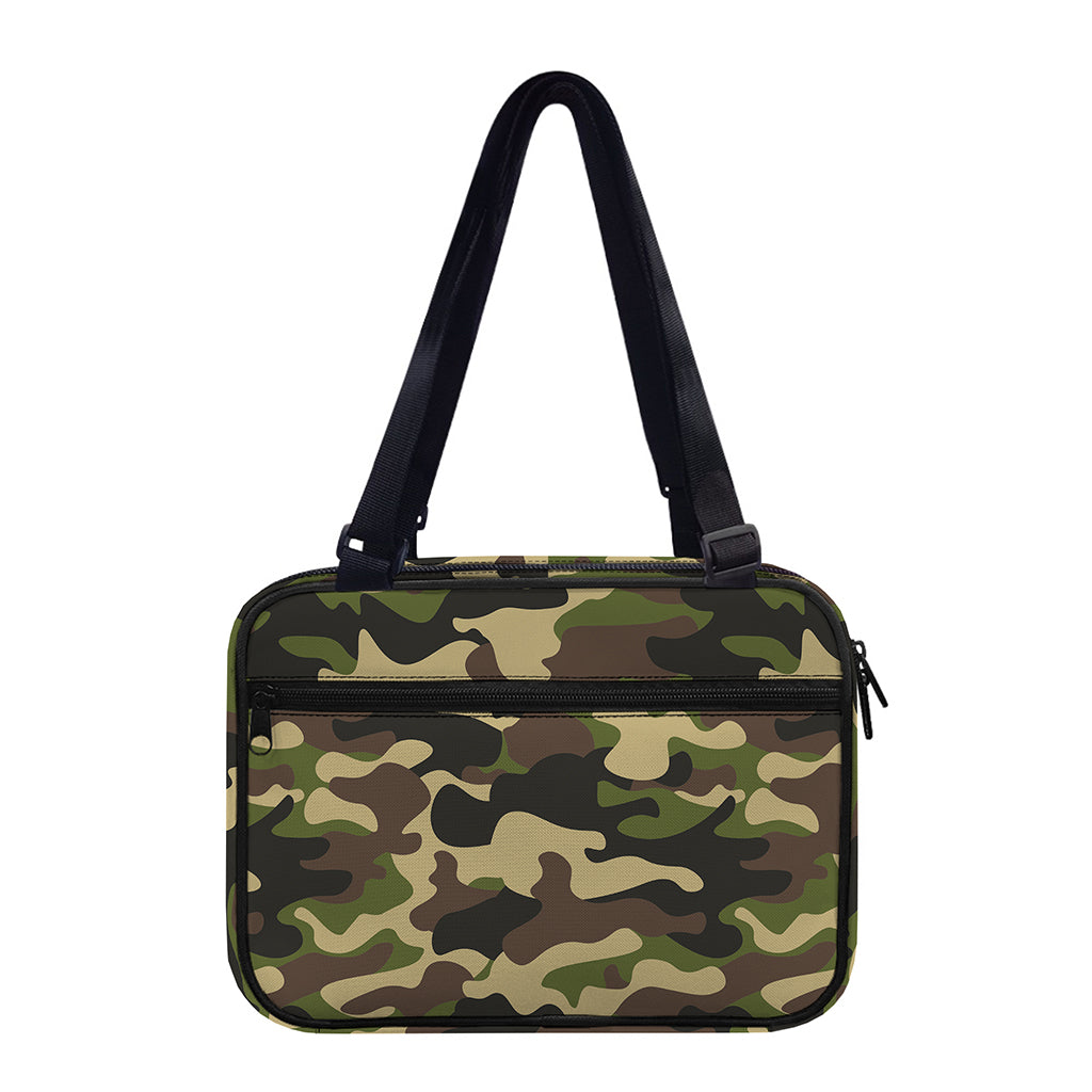 Army Green Camouflage Print Double Strap Bible Bag
