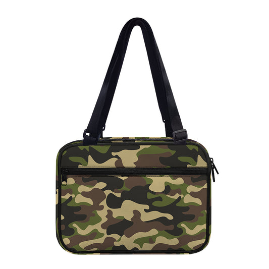 Army Green Camouflage Print Double Strap Bible Bag