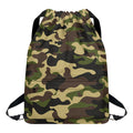 Army Green Camouflage Print Drawstring Backpack