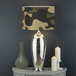 Army Green Camouflage Print Drum Lamp Shade