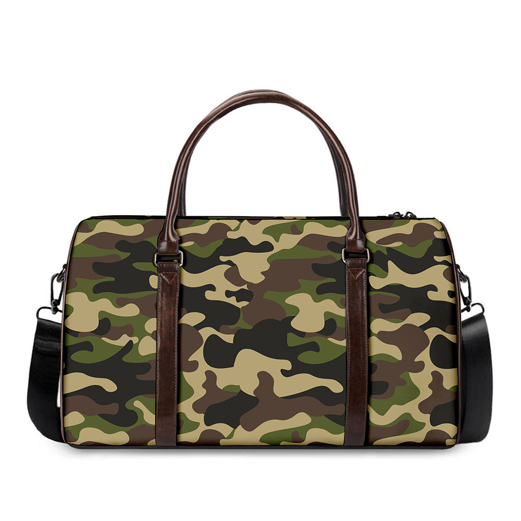 Army Green Camouflage Print Duffle Bag