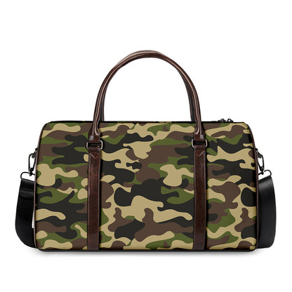 Army Green Camouflage Print Duffle Bag