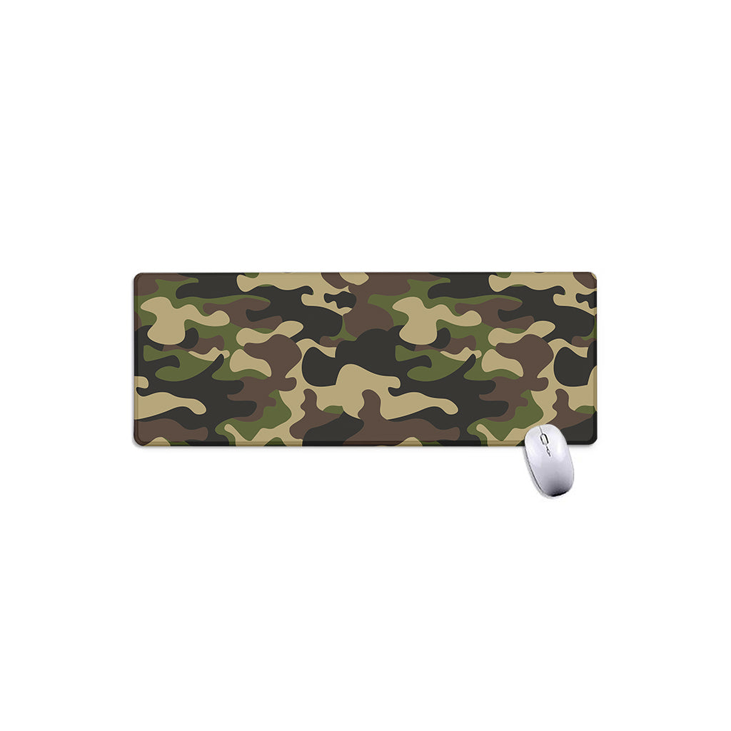 Army Green Camouflage Print Extended Mouse Pad