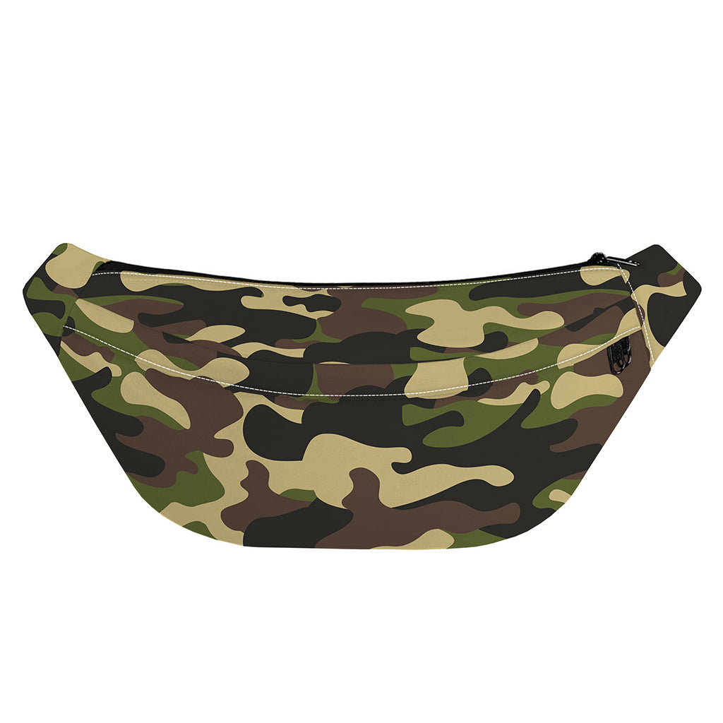Army Green Camouflage Print Fanny Pack