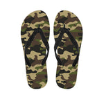Army Green Camouflage Print Flip Flops