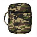 Army Green Camouflage Print Front Pocket Bible Bag
