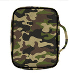 Army Green Camouflage Print Front Pocket Bible Bag