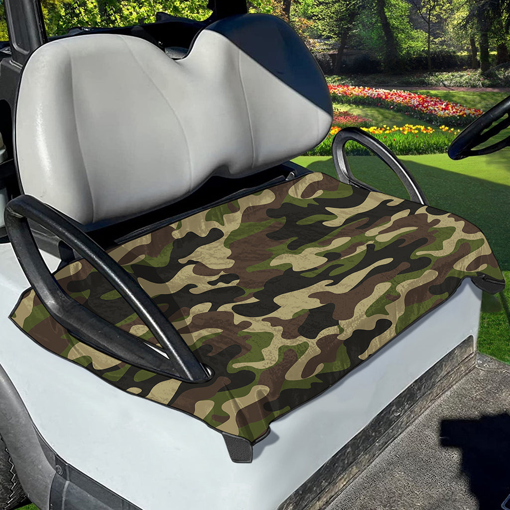 Army Green Camouflage Print Golf Cart Seat Cover