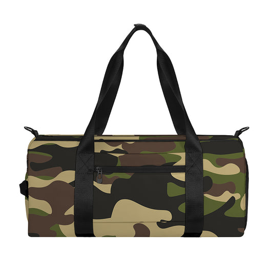 Army Green Camouflage Print Gym Bag