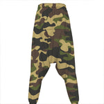 Army Green Camouflage Print Hammer Pants