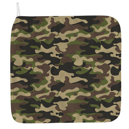 Army Green Camouflage Print Hand Towel