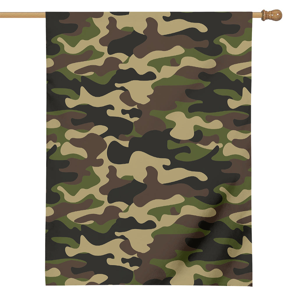 Army Green Camouflage Print House Flag