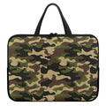 Army Green Camouflage Print Laptop Sleeve With Handle