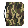 Army Green Camouflage Print Leather Bible Cover