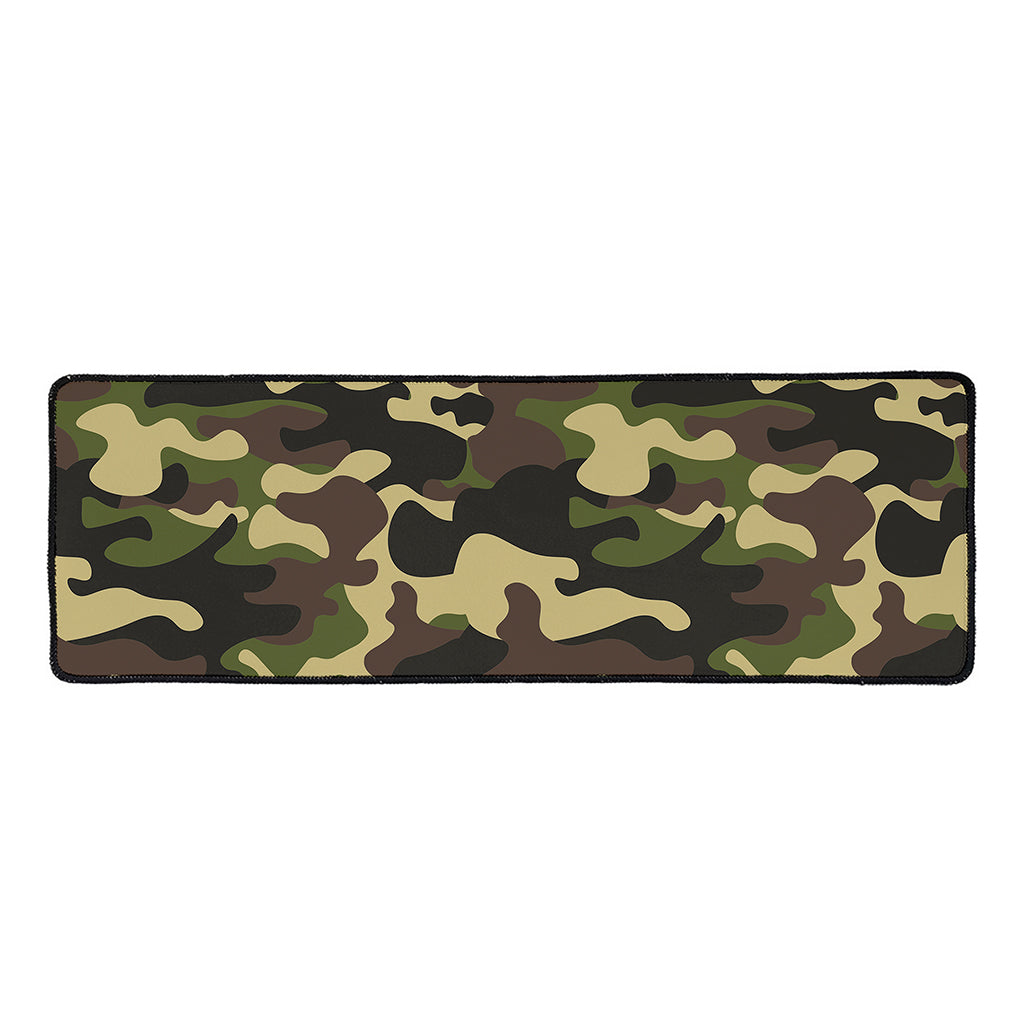 Army Green Camouflage Print Long Kitchen Mat