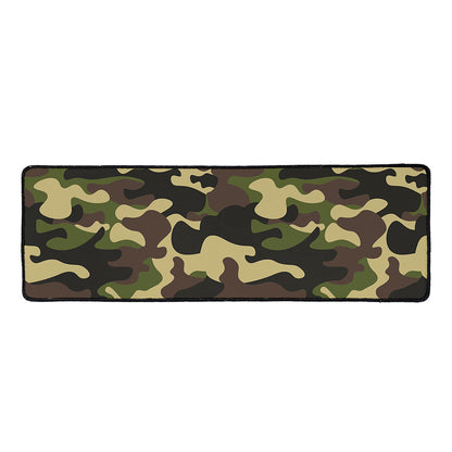 Army Green Camouflage Print Long Kitchen Mat