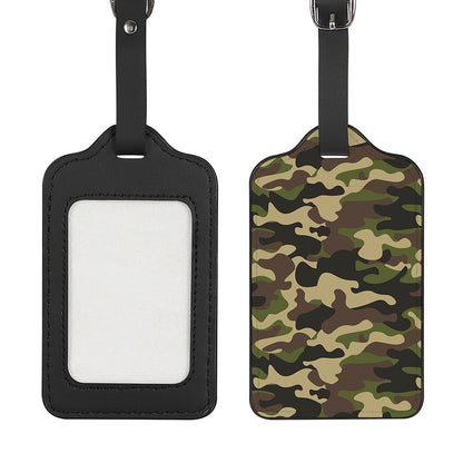 Army Green Camouflage Print Luggage Tag