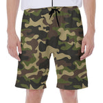 Army Green Camouflage Print Men's Beach Shorts