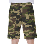Army Green Camouflage Print Men's Beach Shorts