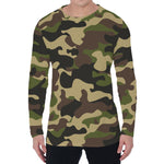 Army Green Camouflage Print Men's Long Sleeve T-Shirt
