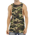 Army Green Camouflage Print Men's Muscle Tank Top