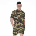 Army Green Camouflage Print Men's Romper