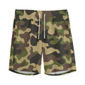 Army Green Camouflage Print Men's Athletic Shorts