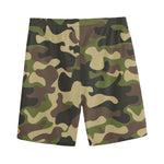 Army Green Camouflage Print Men's Sports Shorts