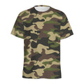 Army Green Camouflage Print Men's Athletic T-Shirt
