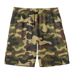 Army Green Camouflage Print Men's Swim Trunks