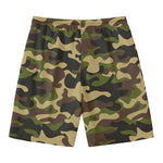 Army Green Camouflage Print Men's Swim Trunks