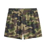 Army Green Camouflage Print Mesh Shorts