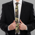 Army Green Camouflage Print Necktie