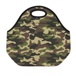 Army Green Camouflage Print Neoprene Lunch Bag
