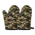 Army Green Camouflage Print Oven Mitts