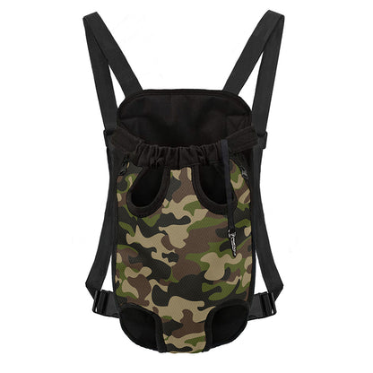 Army Green Camouflage Print Pet Carrier Backpack