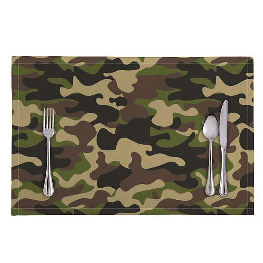 Army Green Camouflage Print Placemat