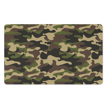 Army Green Camouflage Print Polyester Doormat