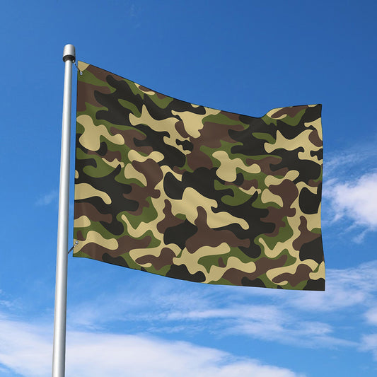 Army Green Camouflage Print Polyester Flag