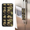 Army Green Camouflage Print Refrigerator Handle Covers