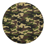 Army Green Camouflage Print Round Blanket