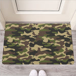 Army Green Camouflage Print Rubber Doormat