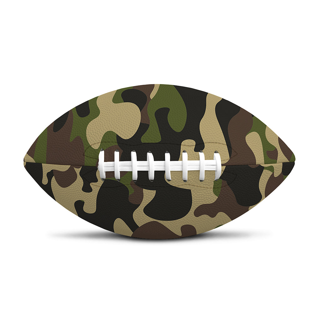 Army Green Camouflage Print Rugby Ball
