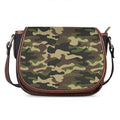 Army Green Camouflage Print Saddle Bag