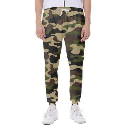 Army Green Camouflage Print Scuba Joggers
