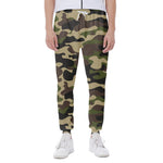 Army Green Camouflage Print Scuba Joggers