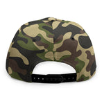 Army Green Camouflage Print Snapback Cap