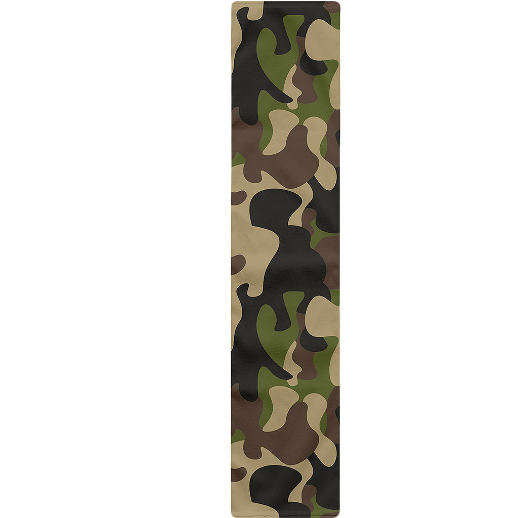 Army Green Camouflage Print Table Runner